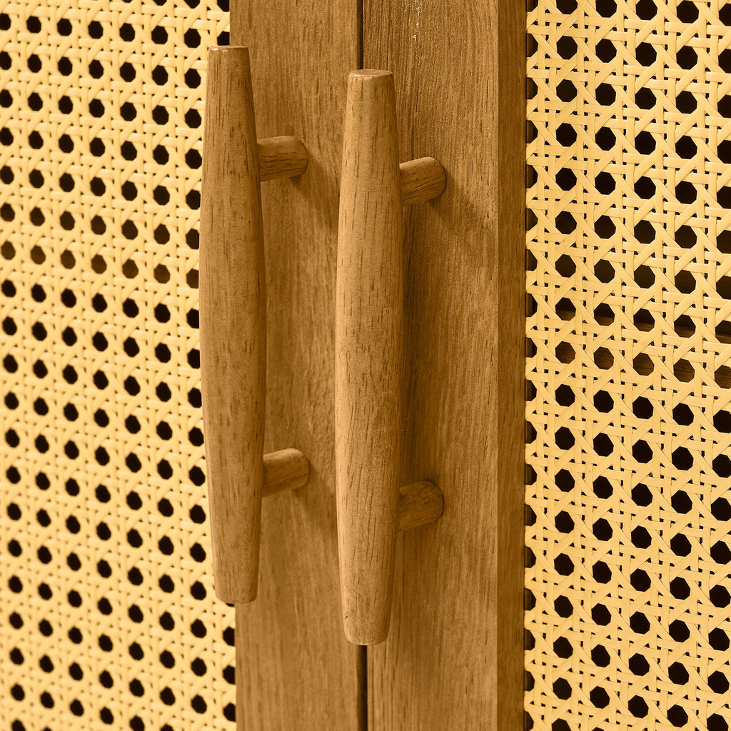 Better Homes & Gardens Springwood Bookcase with Doors, Light Honey Finish