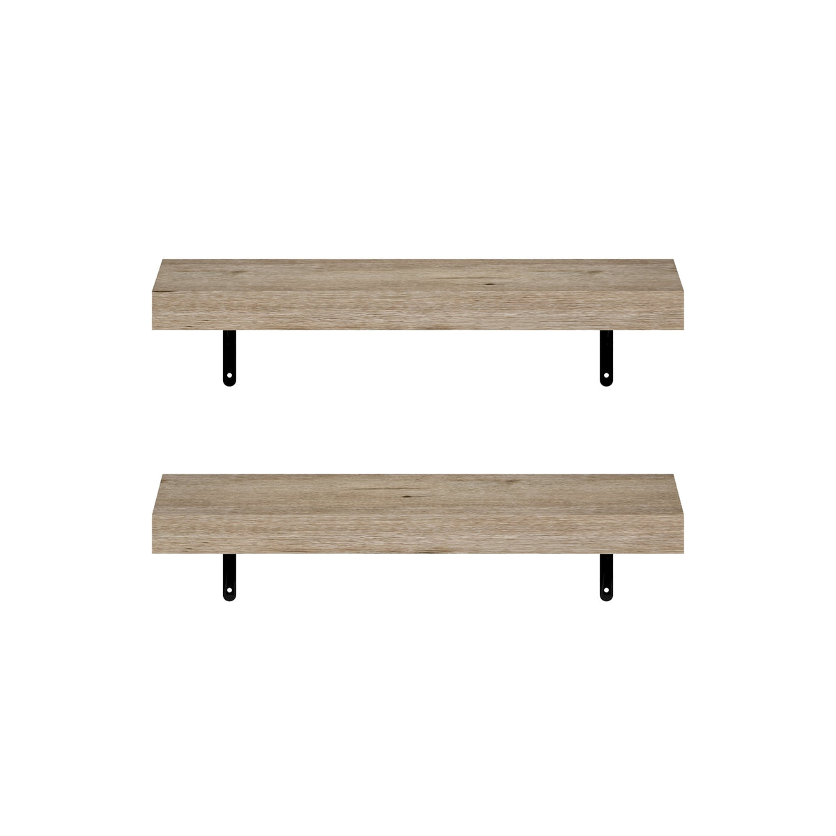 Furinno TANNA 22-Inch Wall Mounted Floating Display Shelves in Natural Set of 2