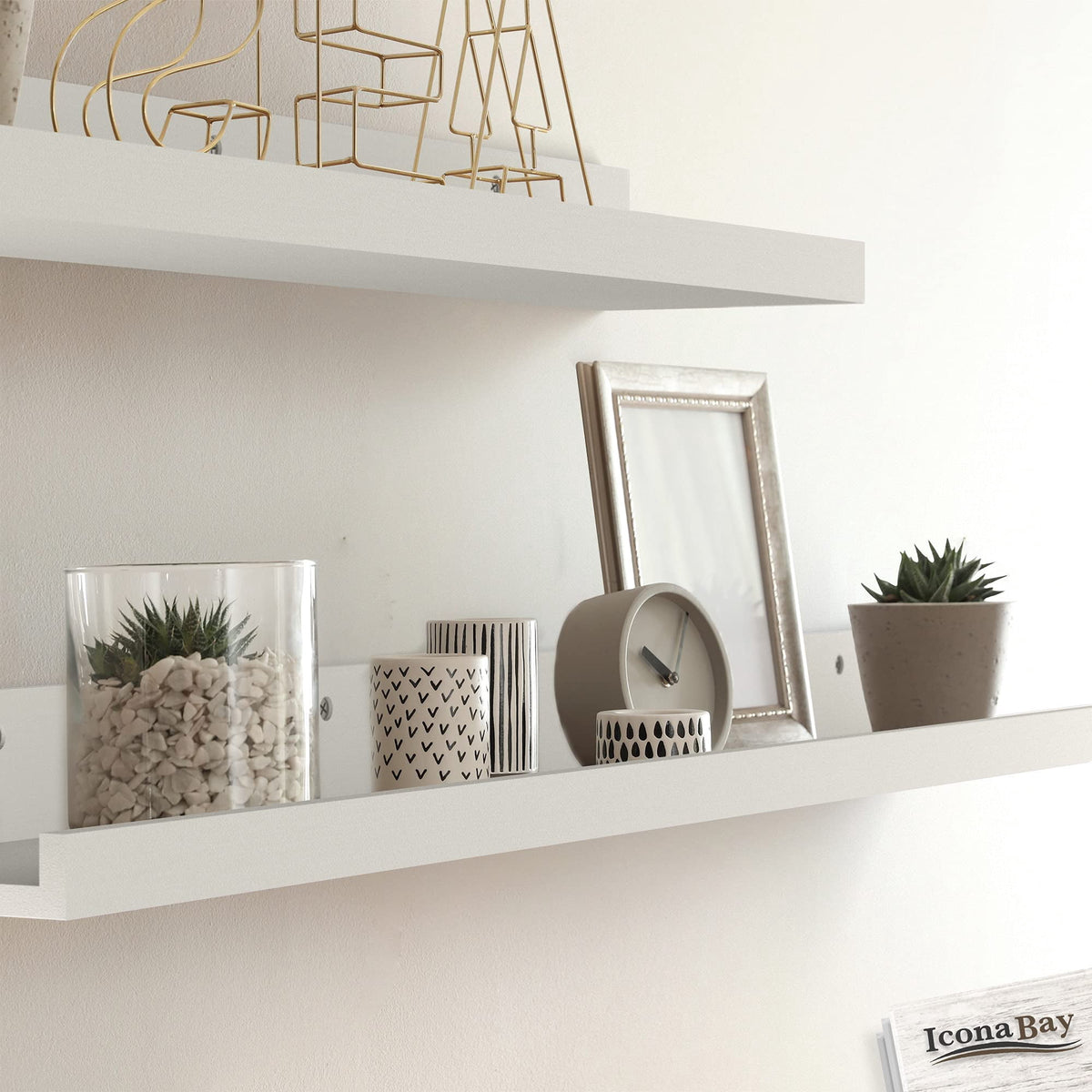 Floating Shelves, Set of 3 Wall Shelves (Multiple Sizes & Colors) by Icona Bay