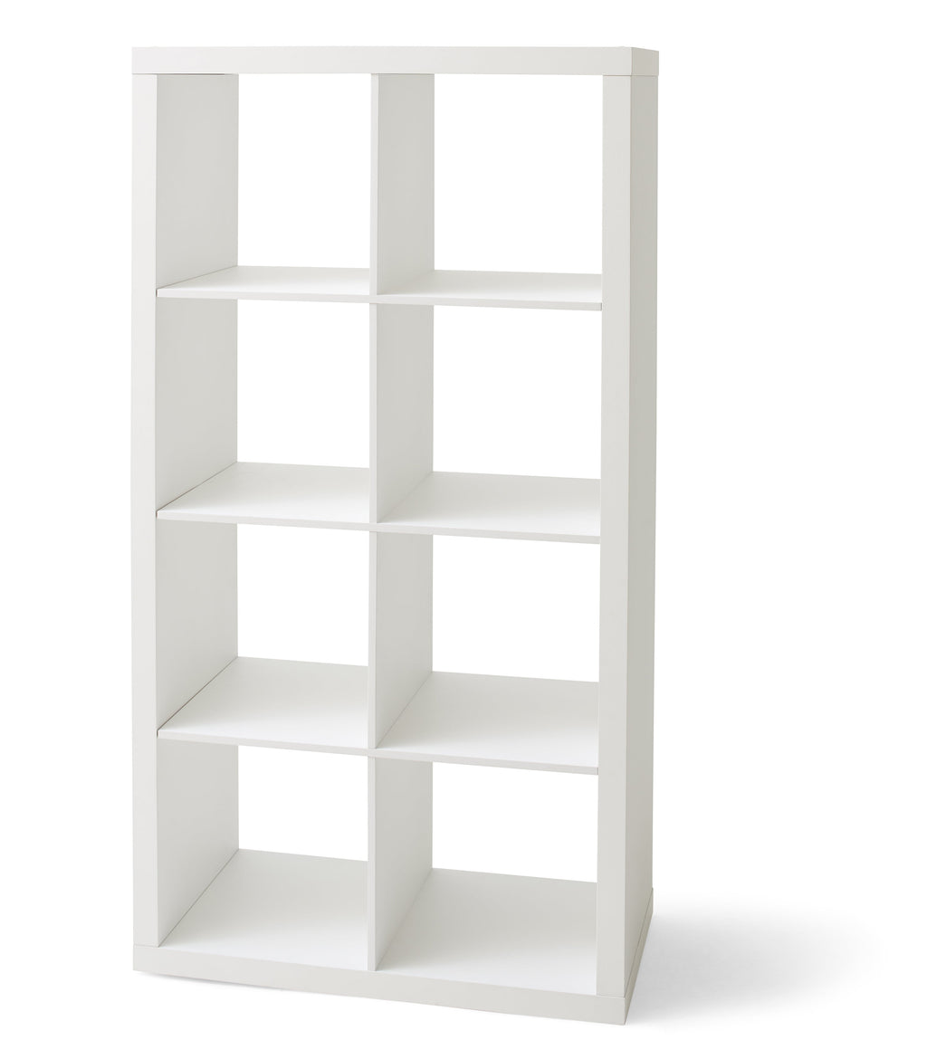 Better Homes & Gardens 8 Cube Storage Organizer, White Texture