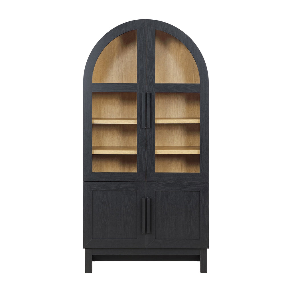 Better Homes & Gardens Juliet Kitchen Rounded Arch Cabinet, Rich Black