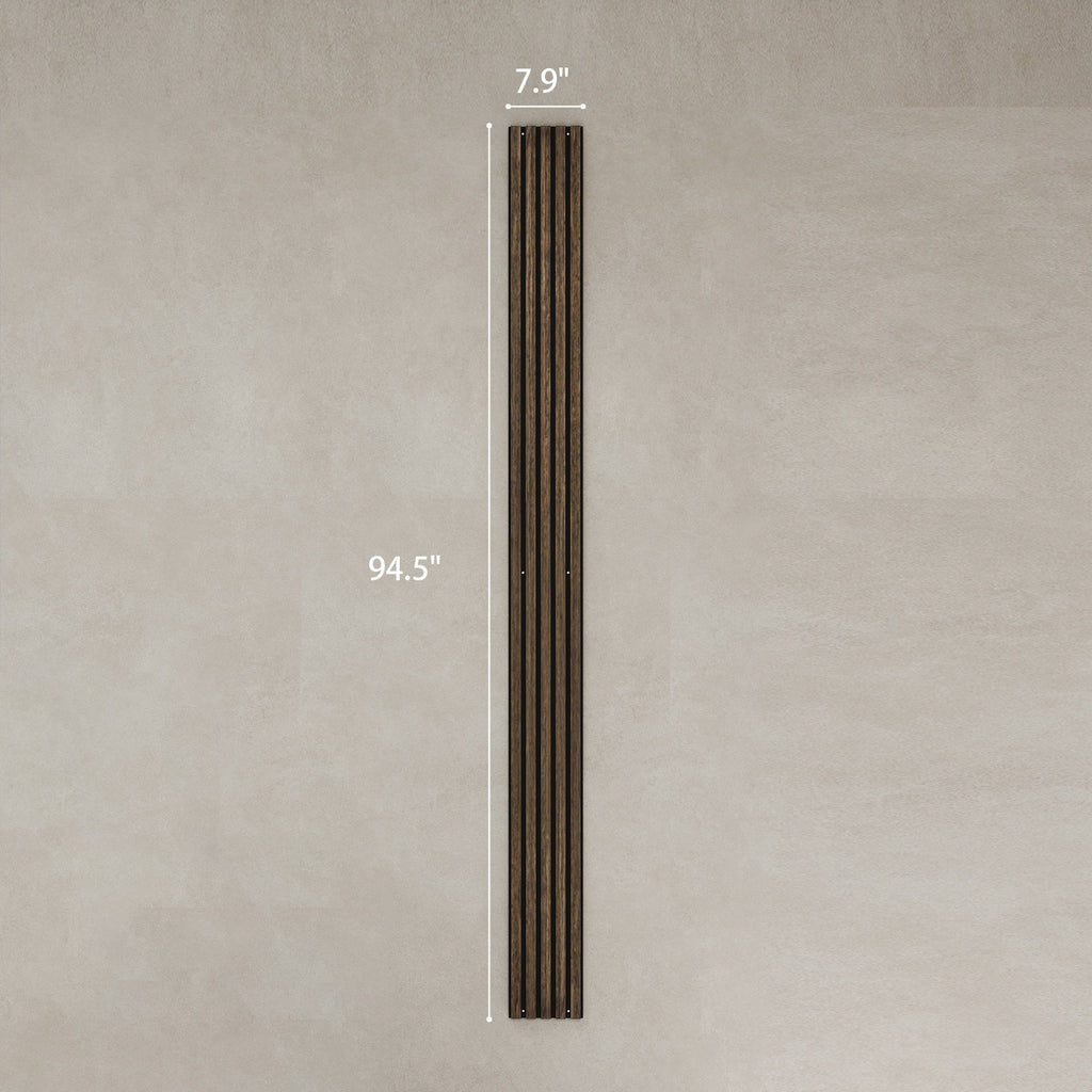 HOMCOM 95" x 8" 4 Pack Wood Wall Panels for Sound Absorbing, Acoustic Wood Panels for Interior Wall Decor, Ceiling, Walnut
