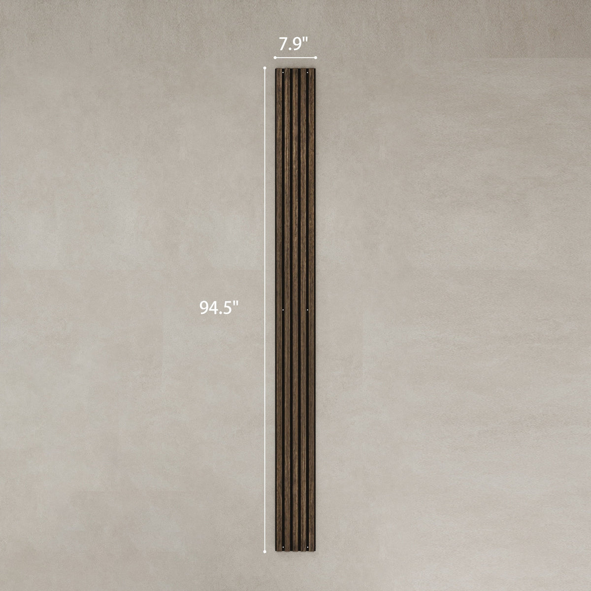 HOMCOM 95" x 8" 4 Pack Wood Wall Panels for Sound Absorbing, Acoustic Wood Panels for Interior Wall Decor, Ceiling, Walnut