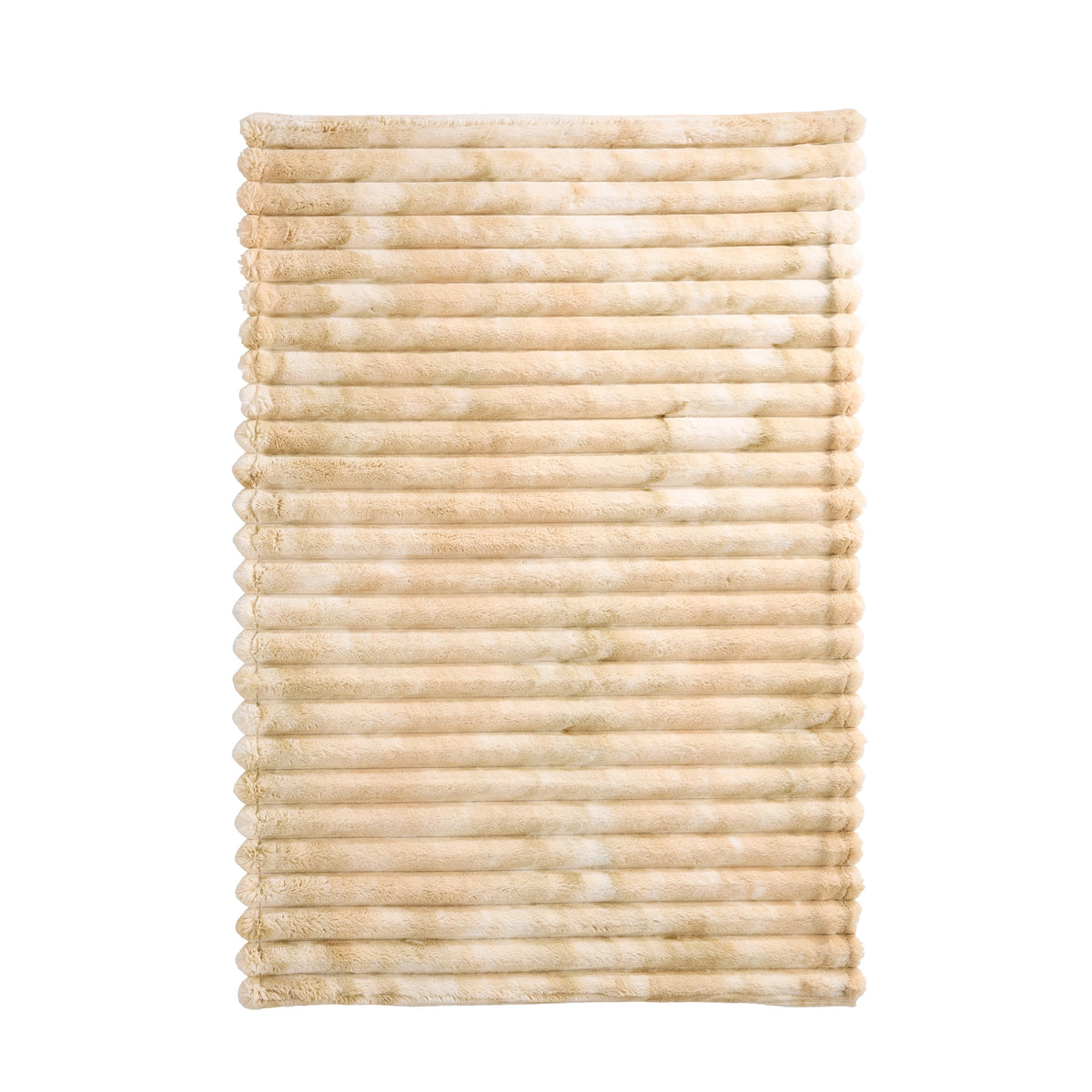 Better Homes & Gardens Beige Marbled Exaggerated Channel Faux Fur Oversized Throw, 50" x 72"