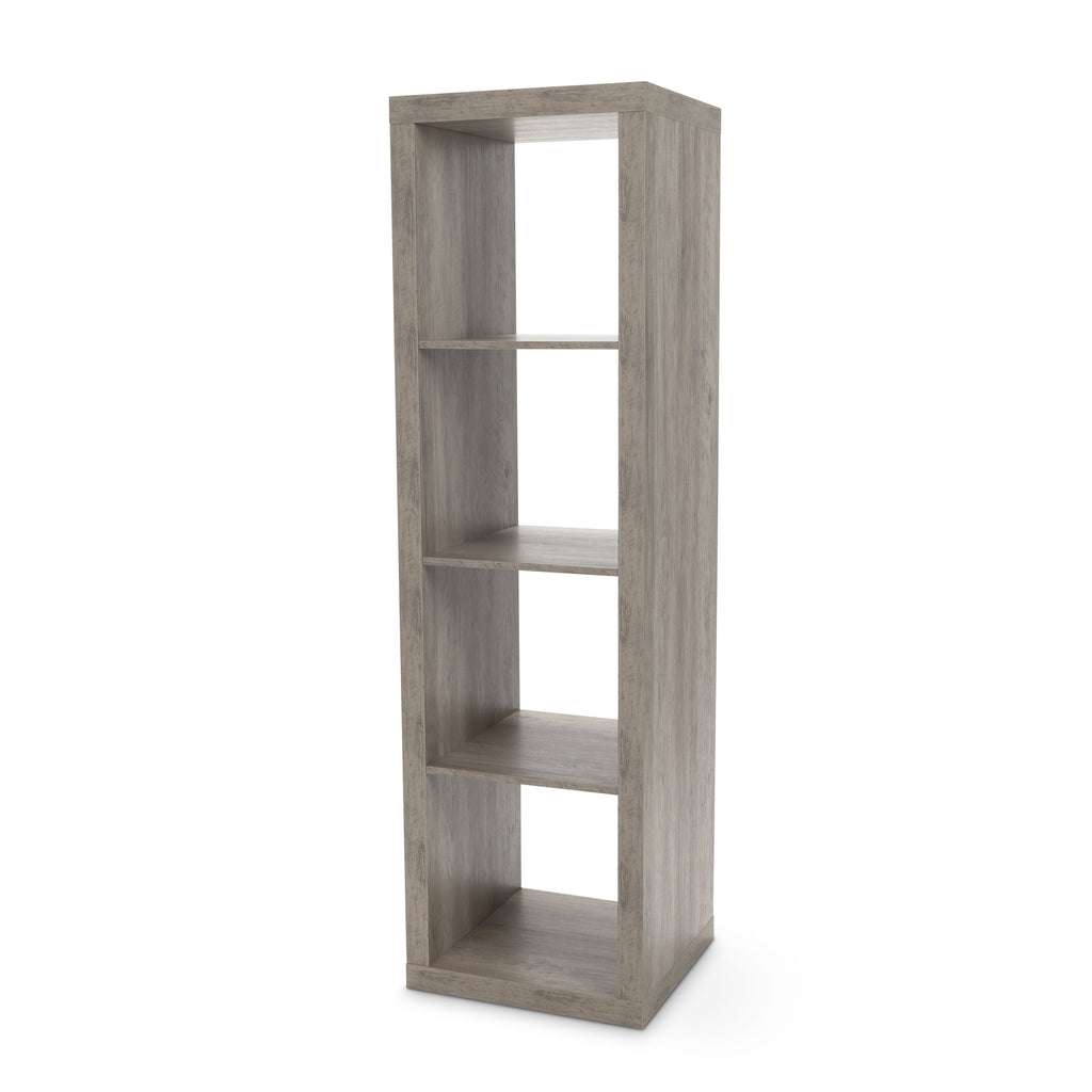 Better Homes & Gardens 4 Cube Vertical Storage Organizer, Rustic Gray